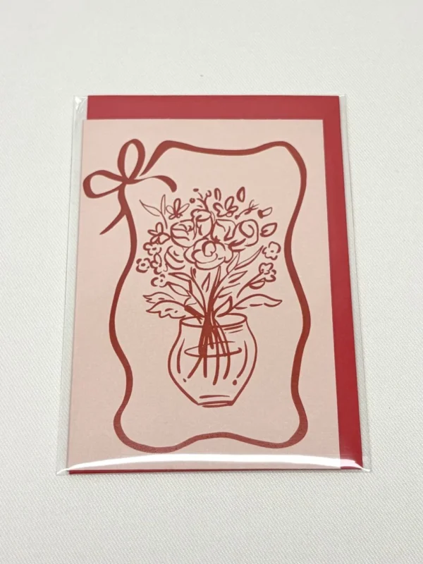 Red Floral Vase