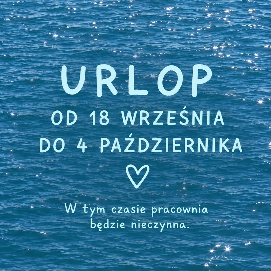 Urlop od 18 września do 4 października &mdash; pracownia nieczynna